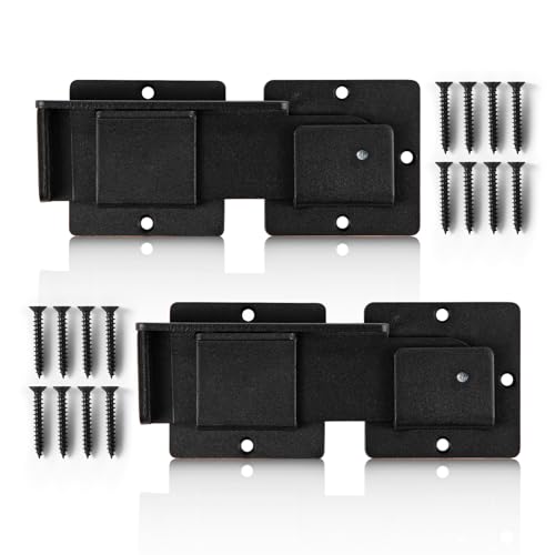 7.5" Flip Gate Latch Lock with Padlock Hole, 4mm Aluminum Anti-Rust Alloy Door Latch for Outdoor Wooden Fence,Sliding Swing Open Door,Wooden Fence, Barn Door, Shed,Yard,Screws (7.5in - 2 Pack) - size: 7.5in - 2 Pack