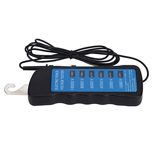 1000-10000V Electric Fence Tester Fences Volt Meter with 6pcs Light for Farm