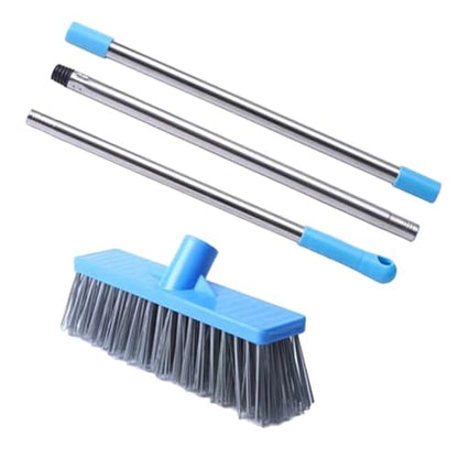 Long Handle Stiff Bristle Floor Scrub Brush Multi-Purpose Kitchen Garage Deck Brush
