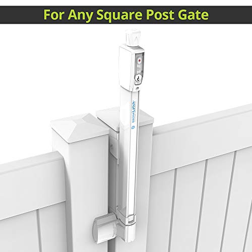 D&D Technologies ML3TPKAWT MagnaLatch Top Pull 20-inch Gate Latch, Magnetic Lock System, Professional-Grade Pool & Child Safety Gate Latch, Weather-Resistant Hardware, Any Square Gate Frame and Post - color: White, size: 20 1/2 Inches
