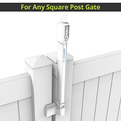 D&D Technologies ML3TPKAWT MagnaLatch Top Pull 20-inch Gate Latch, Magnetic Lock System, Professional-Grade Pool & Child Safety Gate Latch, Weather-Resistant Hardware, Any Square Gate Frame and Post - color: White, size: 20 1/2 Inches