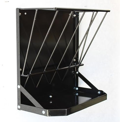 Premium Wall-Mount Metal Hay Feeder for Goats and Sheep - Essential Goat Supplies and Accessories for Barns, Pens, and Livestock Shelters. | Heavy duty made in USA wall mounted large capacity easy to install