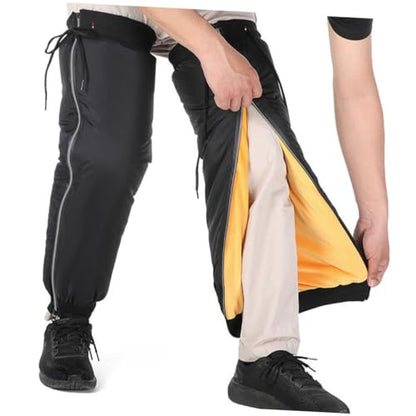 Cabilock Calf Gaiters for Men Women Warm Leg Protectors for Hiking Motorcycle Gear Reflective Material