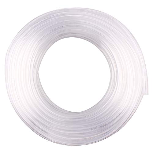 Clear Vinyl Tubing – 1/4'' ID 3/8'' OD PVC Tube Food Grade Flexible Plastic Pipe Hose for Homebrewing, Siphon Pump 30.5 Meters(100ft) Length - size: 1/4" 3/8", style: 100 Feet