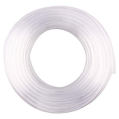 Clear Vinyl Tubing – 1/4'' ID 3/8'' OD PVC Tube Food Grade Flexible Plastic Pipe Hose for Homebrewing, Siphon Pump 30.5 Meters(100ft) Length - size: 1/4" 3/8", style: 100 Feet