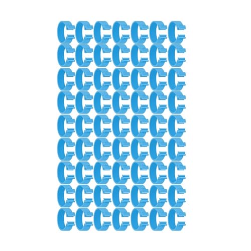 16mm Poultry Clasp Foot Ring Without Text Colourful Chicken Clip Animal Identification Tool Rings for Farm Leg Chick Duck Goose for Easy Flock Management(Blue,50Pcs) - color: Blue, size: 50Pcs
