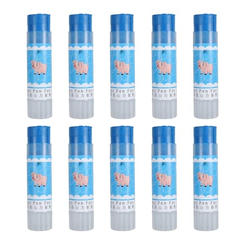 10pcs Livestock Marker Crayon, Pig Marking Crayon Set, Long Lasting Animal Marker Crayon with Lipstick Style Rotation for Pigs Sheep Cattle, Safe Water Soluble Wax (Blue) - color: Blue