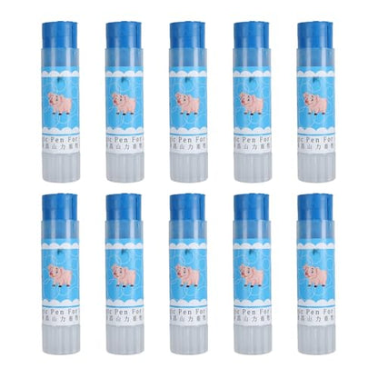 10pcs Livestock Marker Crayon, Pig Marking Crayon Set, Long Lasting Animal Marker Crayon with Lipstick Style Rotation for Pigs Sheep Cattle, Safe Water Soluble Wax (Blue) - color: Blue