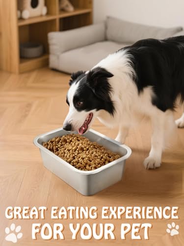 1.5 Gallons Large Dog Bowls - Food Grade Stainless Steel Dog Water and Food Bowl No Spilling, High Capacity for Medium Large Breed Dogs Indoor Outdoor - size: 1.5 Gal