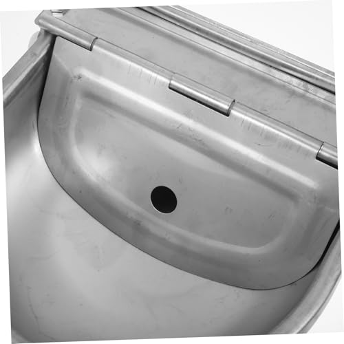 TOYANDONA Stainless Steel Automatic Water Bowl for Livestock Durable Waterer for Cattle Pigs Sheep with Float Valve Easy to Clean Generous Capacity for Farm Animals