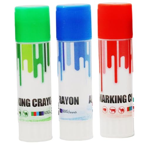 3Pcs Livestock Marker Safe Rotating Portable Livestock Marking Crayon Cattle Sorting Stick Farm Animal Marking Accessories