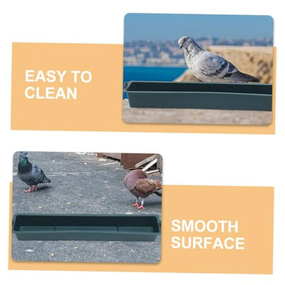 Totority 2pcs Plastic Spill Trough Livestock Feeder Chicken Feed Trough for Mice Chicken Water