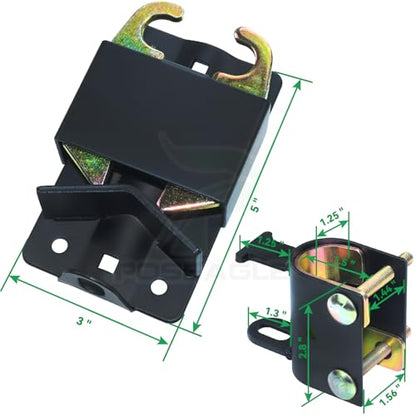 2 Pack 5 inch Black S16100700 Two Way Lockable Gate Latch with 4-Digit Combination Lock and Screwdriver for Metal Gates with 1-1/4" to 1-1/2" Diameter Tubes - color: A02 2xLockable Gate Latch for 1-1/4 to 1-1/2 Tubes