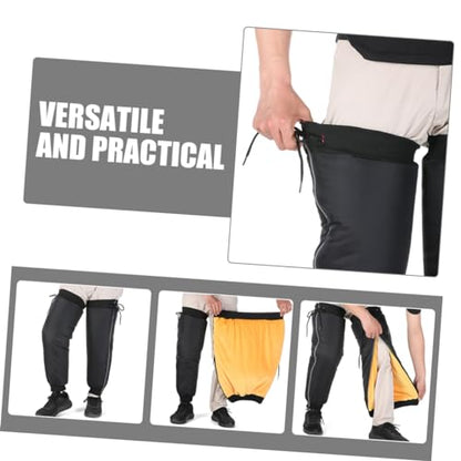 PRETYZOOM 1 Pair Outdoor Motorcycle Leg Gaiters Calf Covers with Slip Straps for Winter Riding Reflective Material for Safety Warm and Durable Design for Electric Bikes and Motorcycles