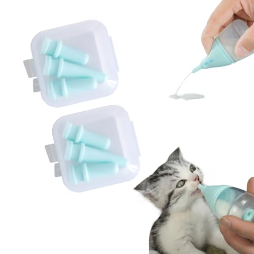 6pcs Replaceable and Reusable Silicone Nipples for Kitten and Puppy Bottles, Anti-Choking Feeder Design, for Newborn Pets (Blue, 6pcs) - color: Blue, size: 6 Count (Pack of 1)