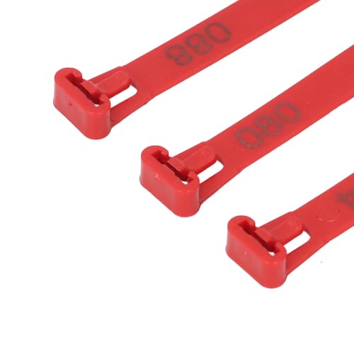 Semme Reusable Chicken Leg Bands Numbered 100 for Easy Poultry Identification Ideal for Ducks Chicks Pigeons Geese (Green) (Red) - color: Red