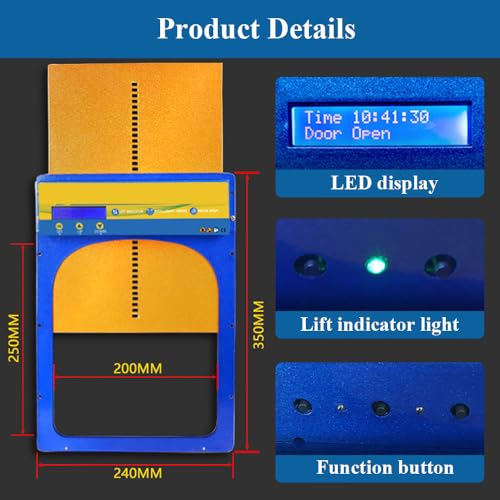 Automatic Chicken Coop Door,Solar Powered Door Opener With Adapter,4 Modes With Timer & Light Sensor & Remote Control,Anti-Pinch Design,Aluminum Waterproof Electric Coop Door