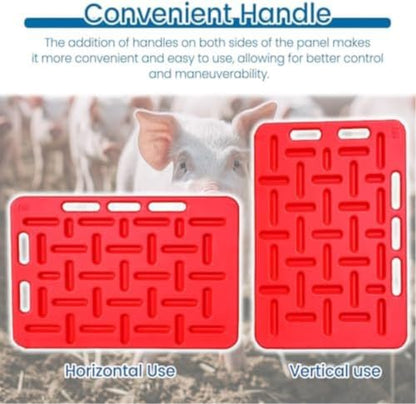 Lightweight Pig Sorting Panels, 30in 38'' 48 Inch Long Portable Livestock Sorting Panel for Farms & Ranches, One-Piece Molding Safety Hog Panels Easy to Hold & Carry - size: Medium