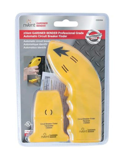 Sperry Instruments CS550A Circuit Breaker Finder, Quickly Locate AC Circuits/Fuses, Visual LED, Plug Style Transmitter/Auto-Sensing Receiver, 120V AC, Yellow