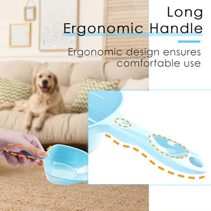 1-Cup Melamine Pet Food Scoop — Precise Feeding & Weight-Management Measuring Scoop for Dogs & Cats, BPA-Free, Durable, Dishwasher-Safe (Baby Blue) - color: Blue
