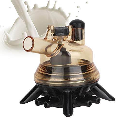 150CC Milk Claw Cluster, Milking Machine Part Replacement, High Quality PC Material with Adjustable Air Valve, Transparent Lid for Easy Milk Flow Tracking, Compatible with Cow Shee