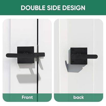 JUBEST Double Side Gate Latch, Heavy Duty Swinging Door Latch Gate Hardware for Left Inswing Outdoor Fence, Wooden Gates, Pool Gate, Backyard, Garden - size: GL01