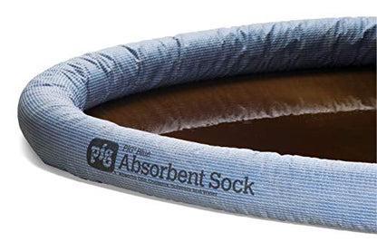 PIG Blue Absorbent Sock | 3.7 Gallon Absorbency | Forms Barrier & Prevents Spills from Spreading | 3" x 20' | 4 Socks | PIG203 - size: 3" x 20', style: 4 Count
