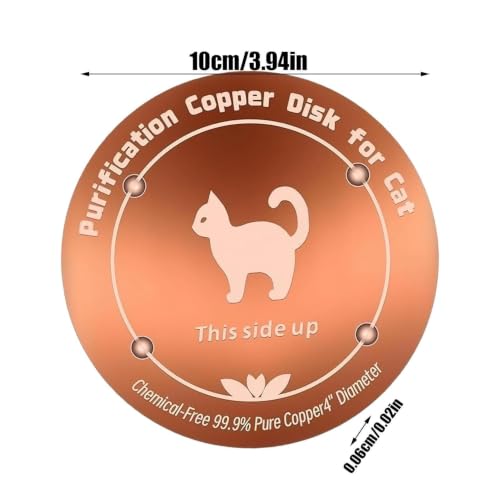 Copper Waterer Cleaning Disc, All Season Livestock Water Purifier Tray Keeps Water Clean for Poultry, Dogs & Cattle - size: cat