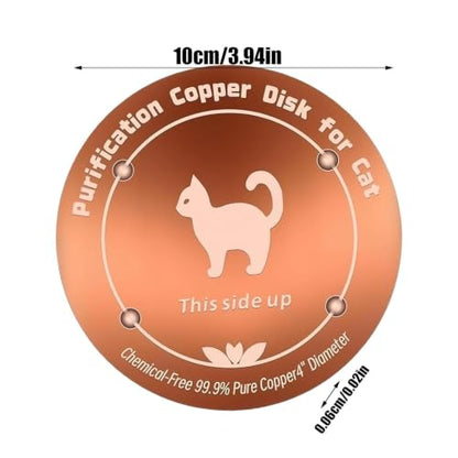Copper Waterer Cleaning Disc, All Season Livestock Water Purifier Tray Keeps Water Clean for Poultry, Dogs & Cattle - size: cat
