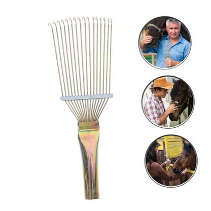 Levemolo 2pcs Horse Grooming Comb Sheep Grooming Rake Horsehair Brush for Livestock Hair Removal