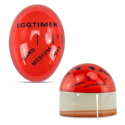 Iconikal Egg Timer 2-Pack, BPA Free Color Changing for Soft or Hard Boiled Eggs - color: Red