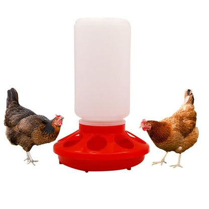 Chick Feeder and Waterer Set, Chick Starter Set 2 in 1, Chicken Waterer and Feeder, 1L Poultry Watering and Feeding Station, Quail Feeders and Waterers for Home Use - color: Blue