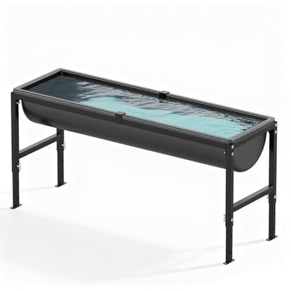 Animal Waterer 11 Gallon, Livestock Water Trough with Adjustable Stand, Easy to Assemble and Carry, Feeding Goat, Sheep, Horse, Dog in Farm - size: 1 PC