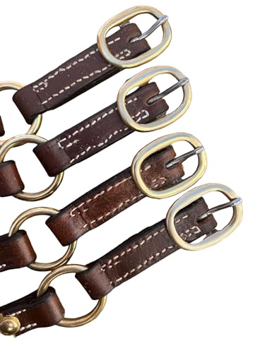 Leaders 3/4" Leather Halter for Horses with Customized Engraved Name Plate Brown Leather with Solid Brass Hardware - size: Cob