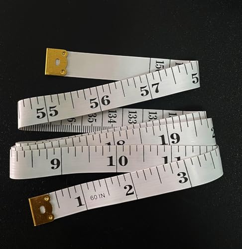 Soft Tape Measure Double Scale Measuring Tape Body Sewing Flexible Tailor Craft Vinyl Ruler for Weight Loss Medical Body Measurement, Has Centimetre Scale on Reverse Side (2pcs White-60 inch) - color: 2pcs White-60 inch
