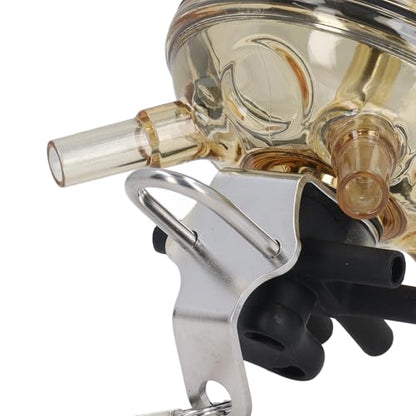 320CC PSU Stainless Steel Milking Claw, Transparent Cow Milk Collector Tool for Farm Milking Machines with Air Shut Off Valve, Efficient Milk Collection