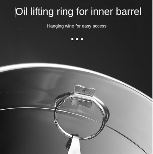 Milk Barrel, Milk Transport Can Stainless Steel Milk Can Airtight Storage Jug Wine Pail Bucket Oil Barrel Tea Canister Wine Liquid Container,Silver 28L - size: 28l