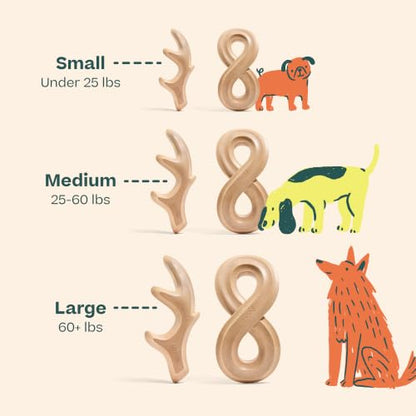 WOOF HonestChew Dog Toy Infinity - Durable Dog Chews - Made with Natural, Plant-Based Ingredients - Splinter-Resistant - Safer Than Dog Bones - Small - size: Small