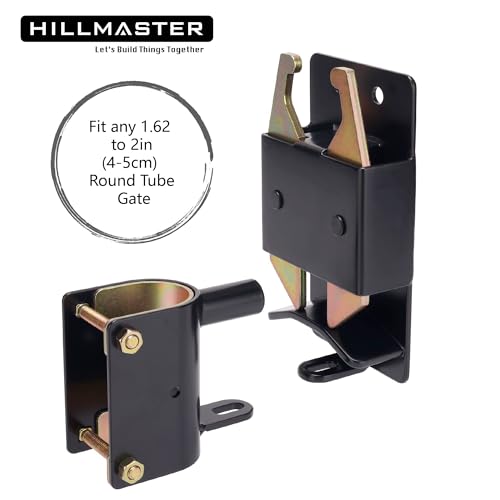 HILLMASTER Heavy Duty 2 Way Farm Gate Latch, Two Way Fence Gate Latch for Metal Gates Livestock Cattle Gate Latches Gate Hardware for Horse Corrals, Ranches(Screws and Instructions Included) - size: 1 Pack