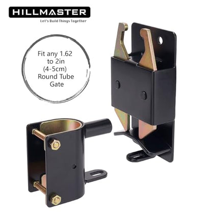 HILLMASTER Heavy Duty 2 Way Farm Gate Latch, Two Way Fence Gate Latch for Metal Gates Livestock Cattle Gate Latches Gate Hardware for Horse Corrals, Ranches(Screws and Instructions Included) - size: 1 Pack