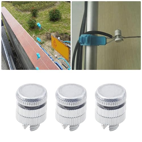 12 PCS Electric Fence Wire Connectors for 12-17 Gauge Aluminum Wire, Spool Galvanized Steel Wire, Poly Rope|Aluminum ALloy split bolts for Reliable Conductivity and Rust & cold Resistance