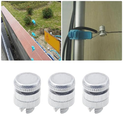 12 PCS Electric Fence Wire Connectors for 12-17 Gauge Aluminum Wire, Spool Galvanized Steel Wire, Poly Rope|Aluminum ALloy split bolts for Reliable Conductivity and Rust & cold Resistance