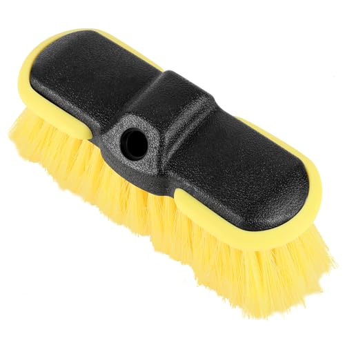 Car Wash Brush Head, 8'' Scrub Brush Attachment for Long Handle Extension Pole,Outdoor Broom and Scrubbing Brush for Cleaning Window, Wall, House Floor, Deck, Patio, Car