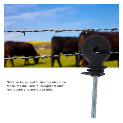 Electric Fencing Ring Insulators 100Pcs Flat Nut Insulators Electric Fence Threaded Insulation Spiral for Livestock