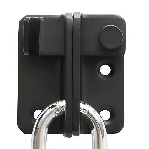 Alise Flip Latch Gate Latches Slide Bolt Latch Safety Door Lock Catch for Barn Cabinet Pet Cage Garden Bathroom Garage Window Sliding Door,Heavy Duty Stainless Steel Matte Black,MS3006R-B - color: Matte Black, size: Large Size