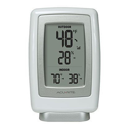AcuRite 00611 Indoor Outdoor Thermometer with Wireless Temperature Sensor & Hygrometer White Small - size: 1 x 3.5 x 5.5 inches