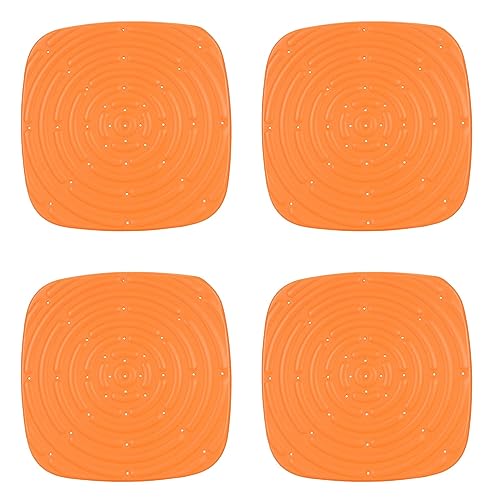 TOPINCN 4Pcs Chicken Nesting Mats, Washable & Reusable Nesting Pads Egg Laying Mats for Chicken Coop, Poultry Nesting Box Pad for Egg Laying Hens, Chicken Bedding Mat Coop Liners (Orange)