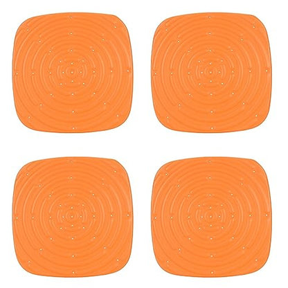 TOPINCN 4Pcs Chicken Nesting Mats, Washable & Reusable Nesting Pads Egg Laying Mats for Chicken Coop, Poultry Nesting Box Pad for Egg Laying Hens, Chicken Bedding Mat Coop Liners (Orange)