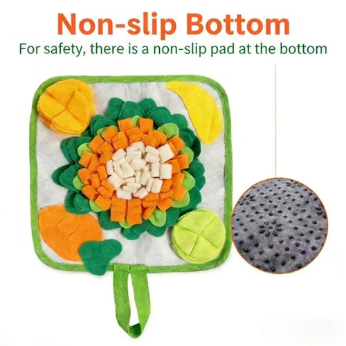 Rabbit Foraging Mat Snuffle Mat for Small Animals Rabbit Toy 11.81"x11.81" Rabbits Snuffle Mat Pets Interactive Feeding Matt Treat Dispenser for Bunny Guinea Pigs Ferrets Chinchillas (#A) - color: #A