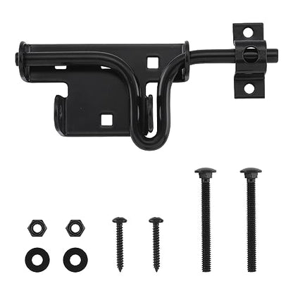 HOME MASTER HARDWARE Heavy Duty Slide Bolt Gate Latch, Thickened Metal Sliding Bolt Door Lock with Padlock Hole, Solid Hardware for Wooden Fence, Barn Door, Shed Door, Yard Door, Interior and Outdoor